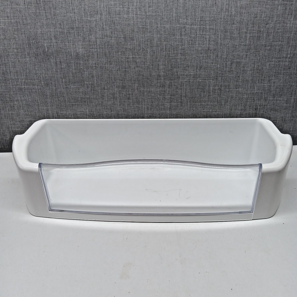 GE Refrigerator Door Bin‎ 200D5596P001 White Clear Shield OEM Used Shelf